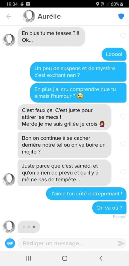 Proposition de rencard après échange Tinder